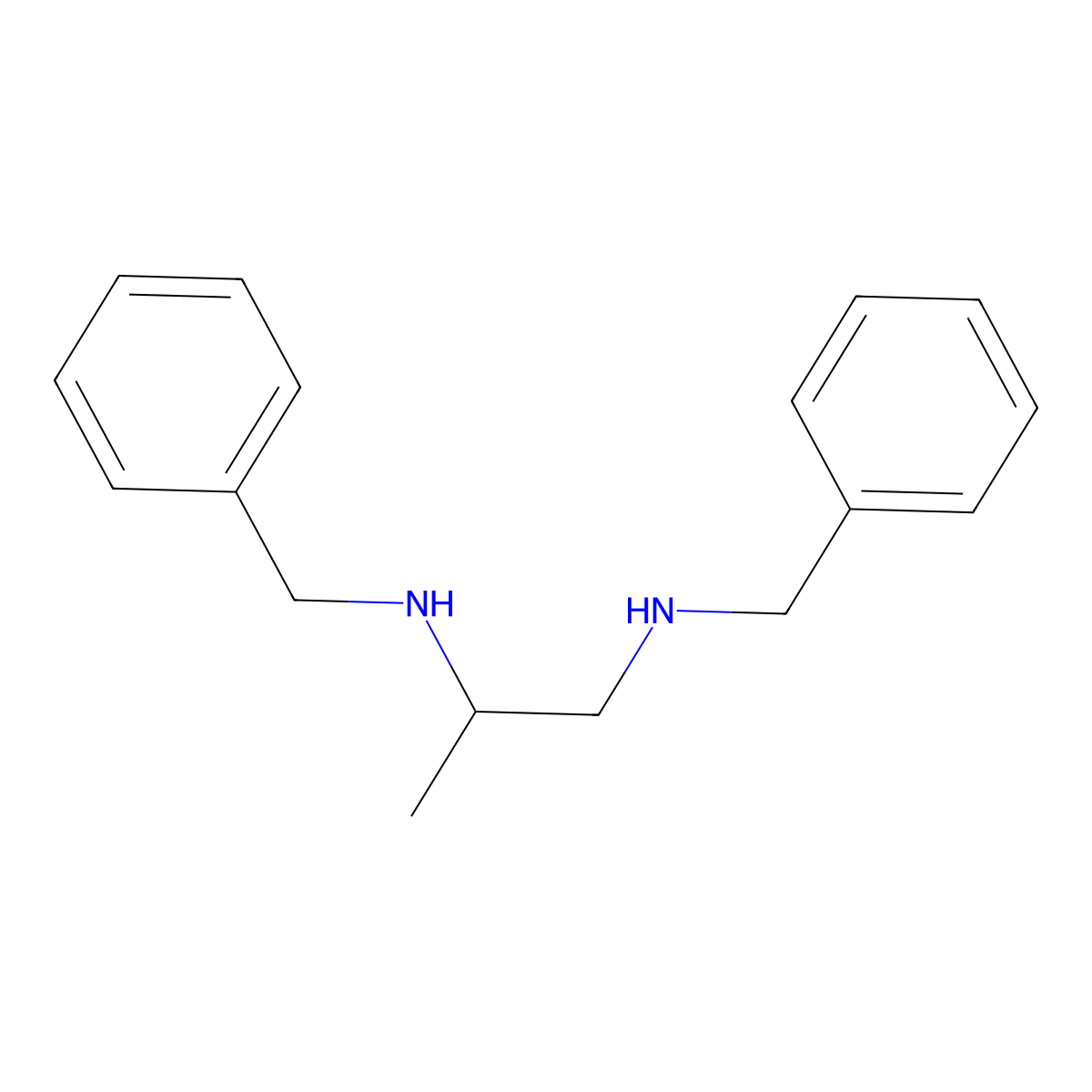 1-N,2-N-dibenzylpropane-1,2-diamine molecular structure, CAS 42164-56-7