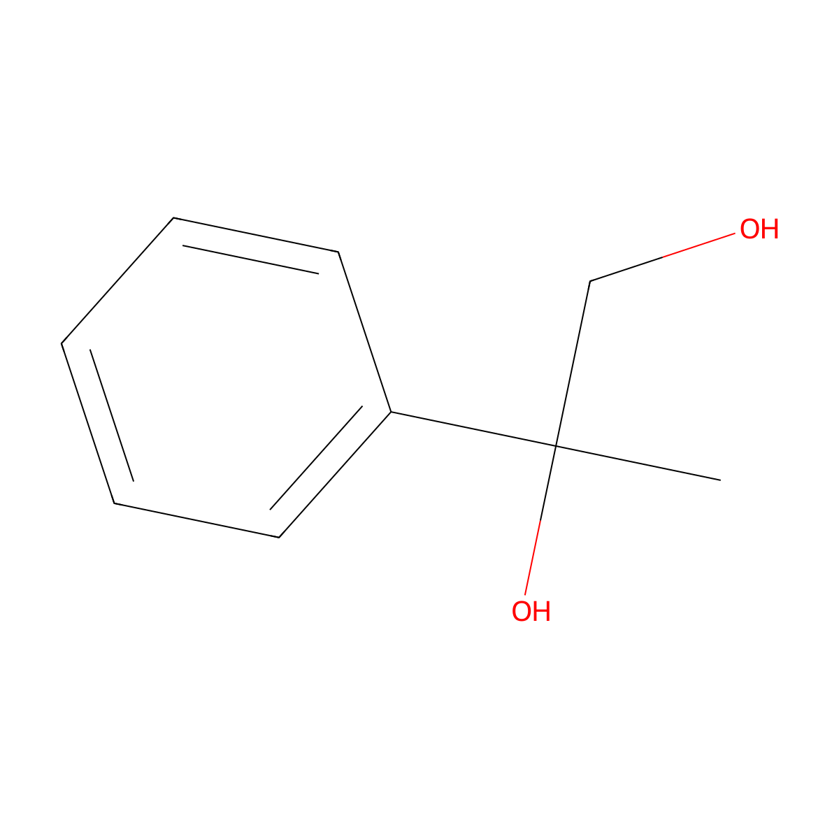 (+-)-2-Phenyl-1,2-propanediol molecular structure, CAS 4217-66-7
