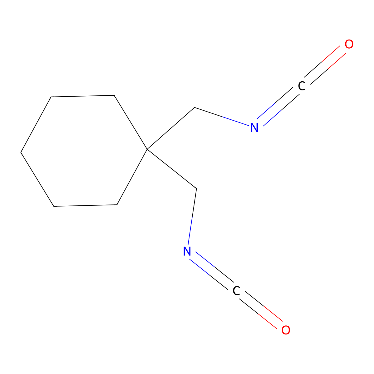Cyclohexane, bis(isocyanatomethyl)- molecular structure, CAS 42170-25-2