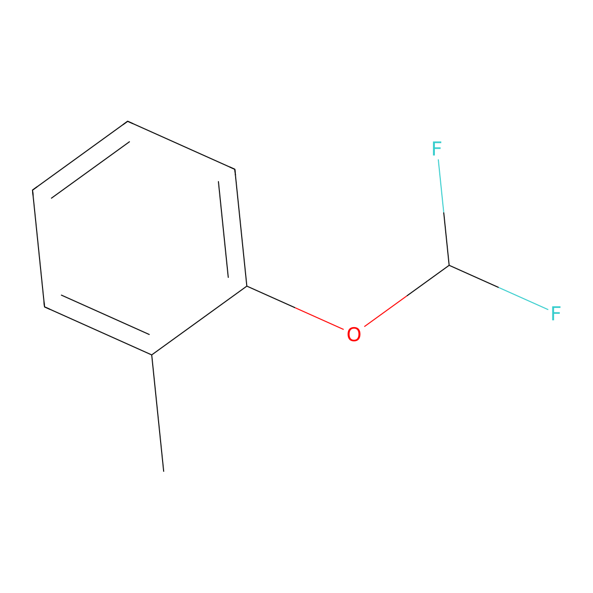 2-Difluoromethoxytoluene molecular structure, CAS 42173-52-4