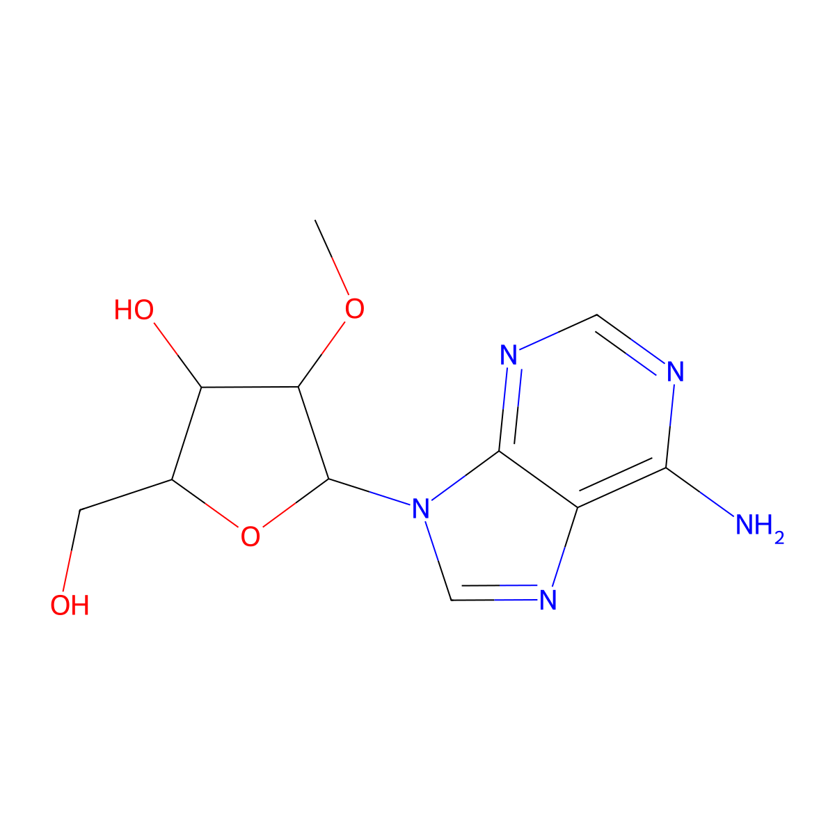 2-O-Methyladenosine molecular structure, CAS 42173-86-4