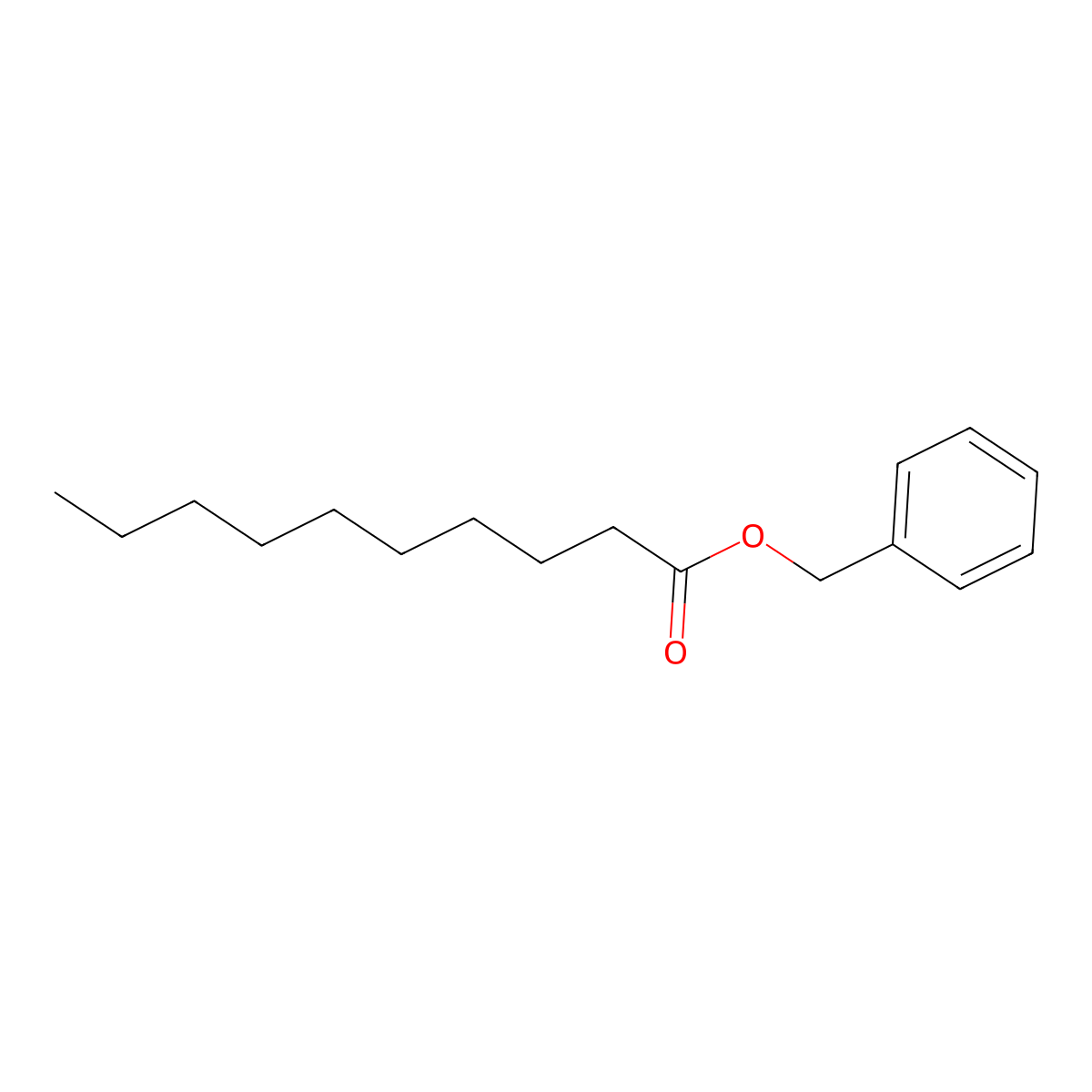 Benzyl caprate molecular structure, CAS 42175-41-7