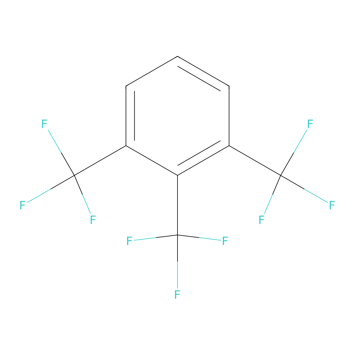 Benzene, 1,2,3-tris(trifluoromethyl)- molecular structure, CAS 42175-48-4