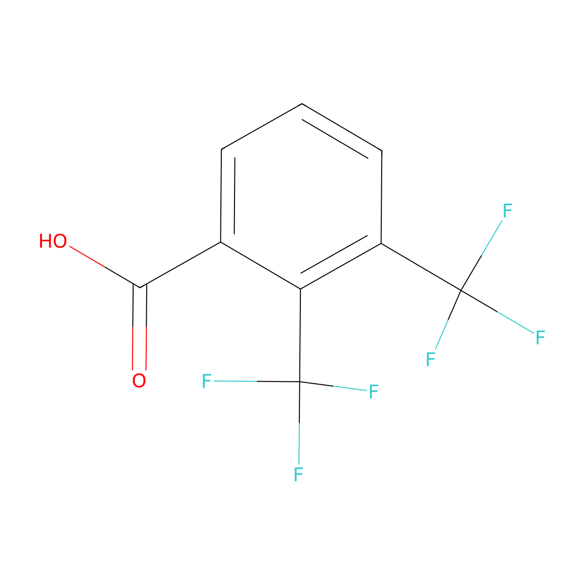 2,3-Bis(trifluoromethyl)benzoic acid molecular structure, CAS 42175-55-3