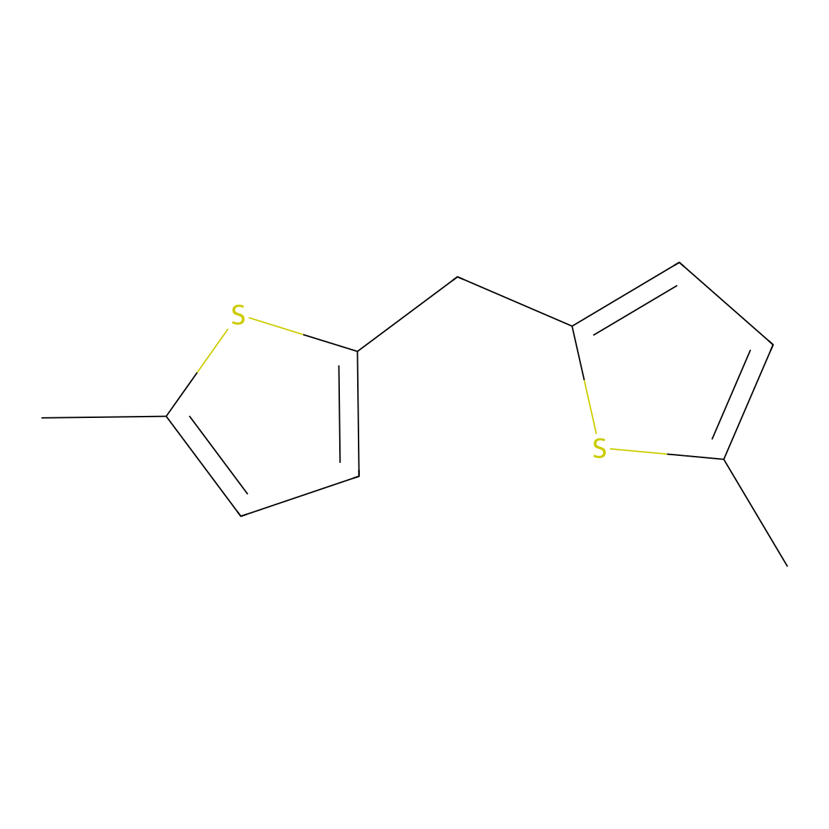 2,2'-Methylenebis(5-methylthiophene) molecular structure, CAS 4218-22-8