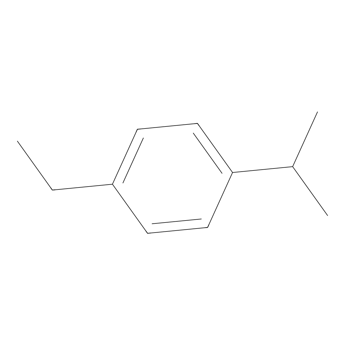 Benzene, 1-ethyl-4-(1-methylethyl)- molecular structure, CAS 4218-48-8