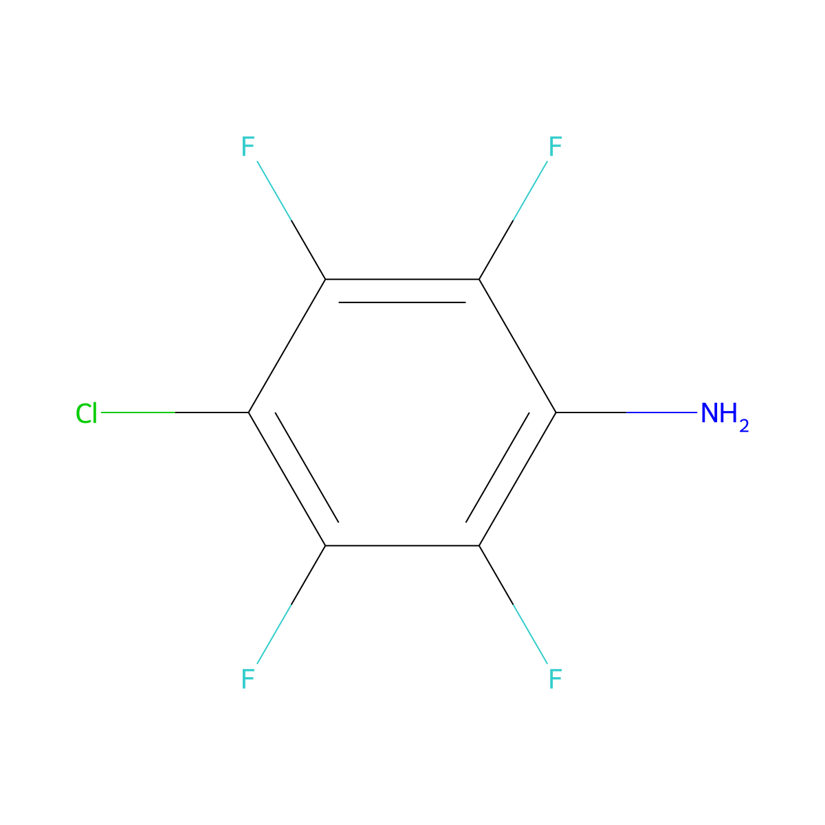 4-Chloro-2,3,5,6-tetrafluoroaniline molecular structure, CAS 4218-94-4