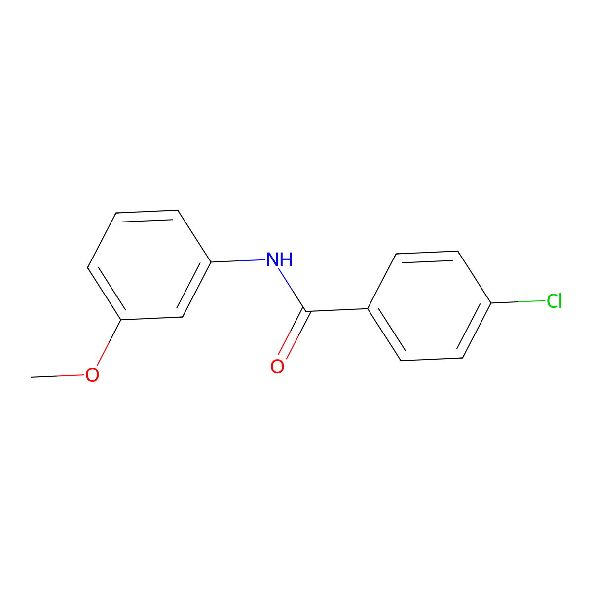 4-chloro-N-(3-methoxyphenyl)benzamide molecular structure, CAS 42182-03-6