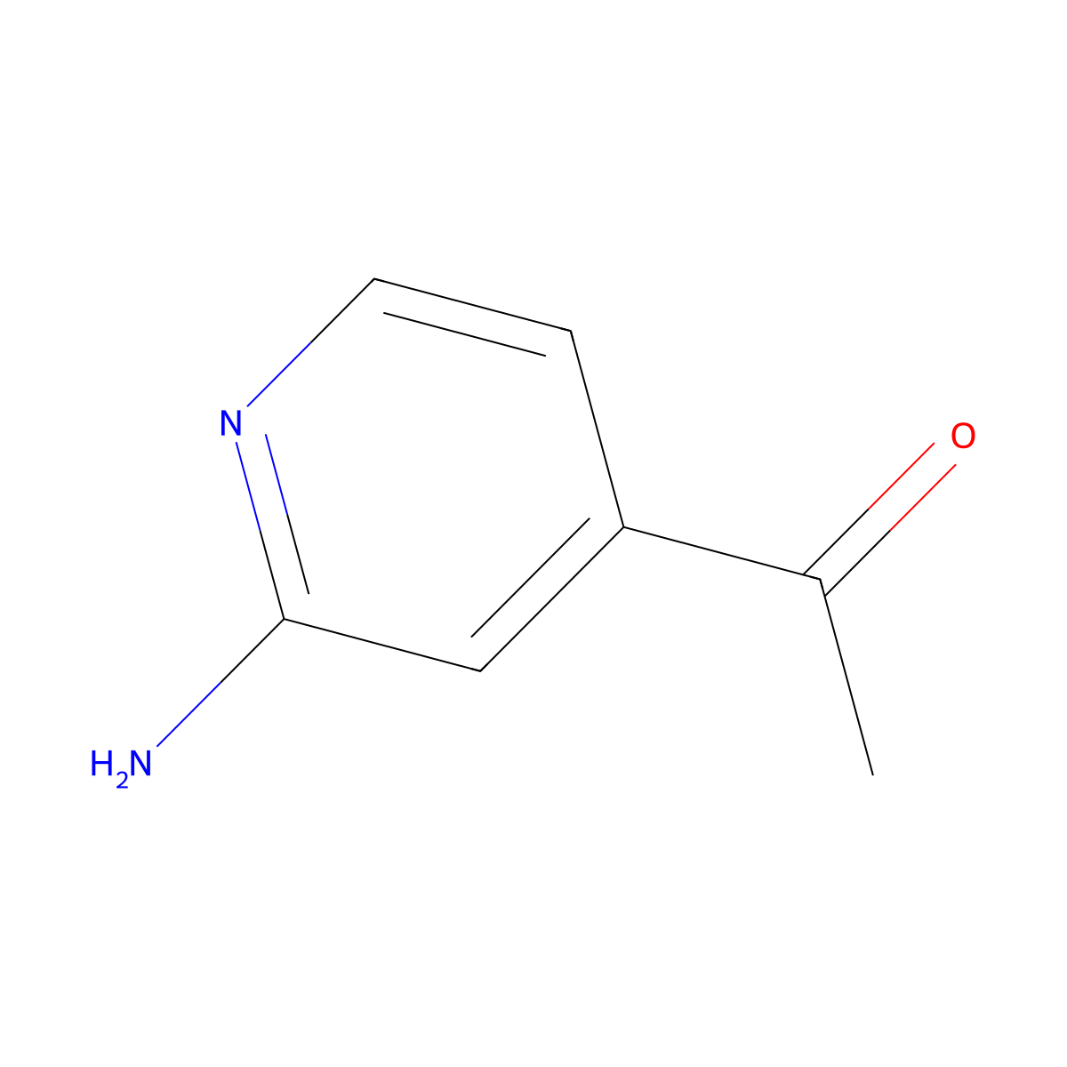 1-(2-Aminopyridin-4-yl)ethan-1-one molecular structure, CAS 42182-25-2