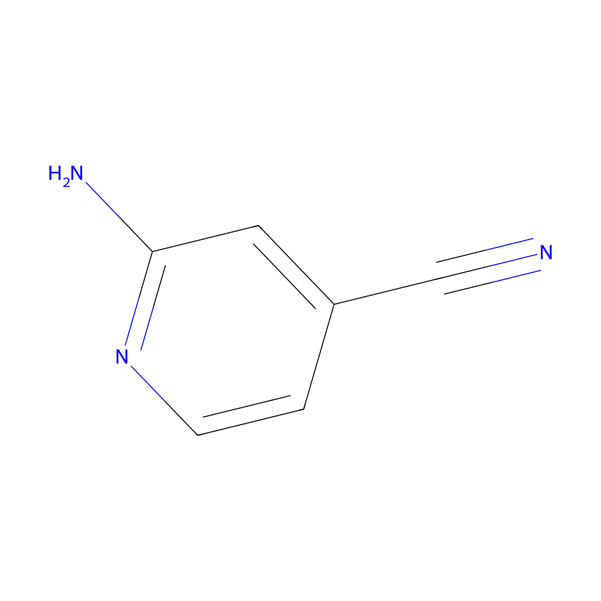 2-Aminoisonicotinonitrile molecular structure, CAS 42182-27-4