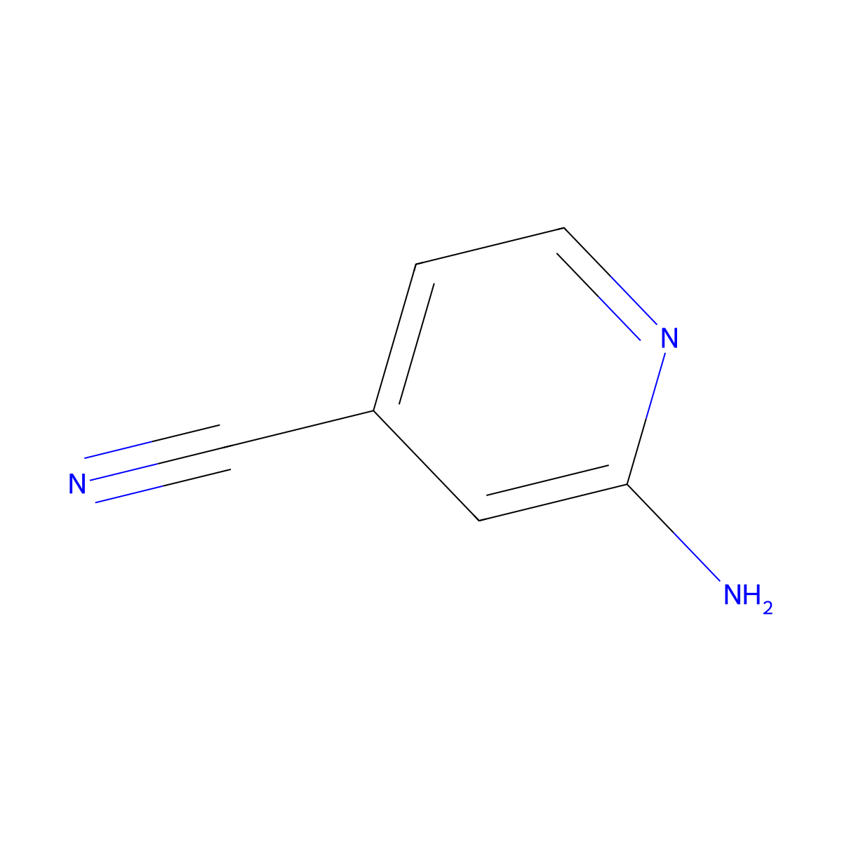 2-Aminoisonicotinonitrile molecular structure, CAS 42182-27-4