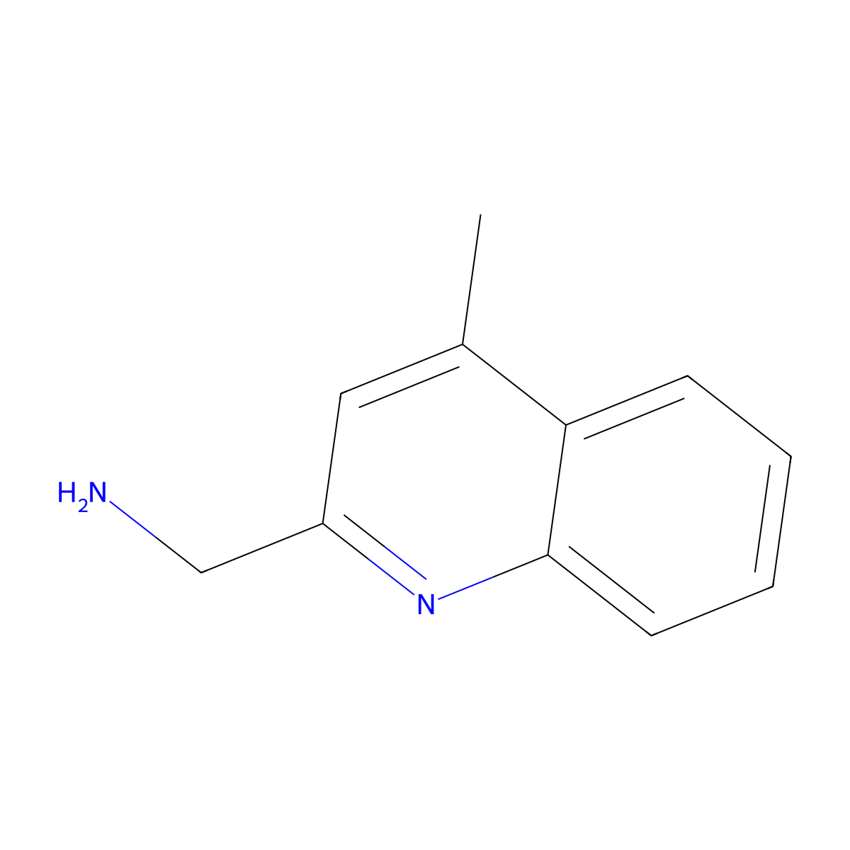 (4-Methylquinolin-2-yl)methanamine molecular structure, CAS 42182-53-6