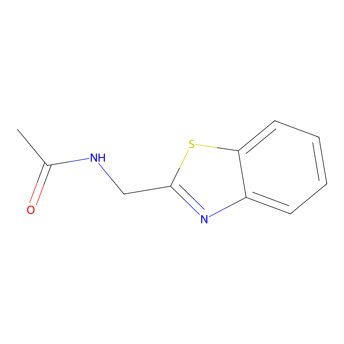 N-(benzo[d]thiazol-2-ylmethyl)acetamide molecular structure, CAS 42182-64-9
