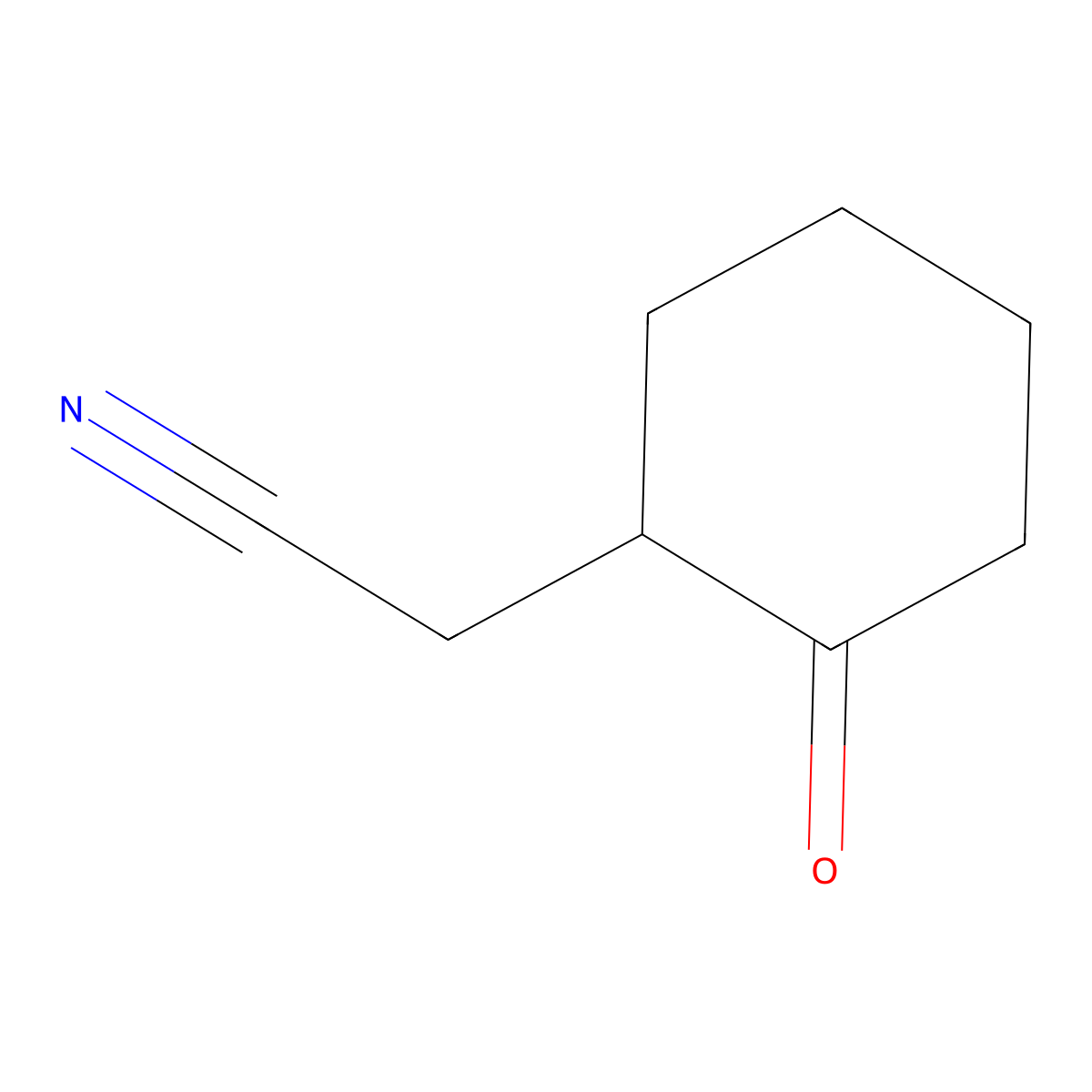 2-(2-Oxocyclohexyl)acetonitrile molecular structure, CAS 42185-27-3