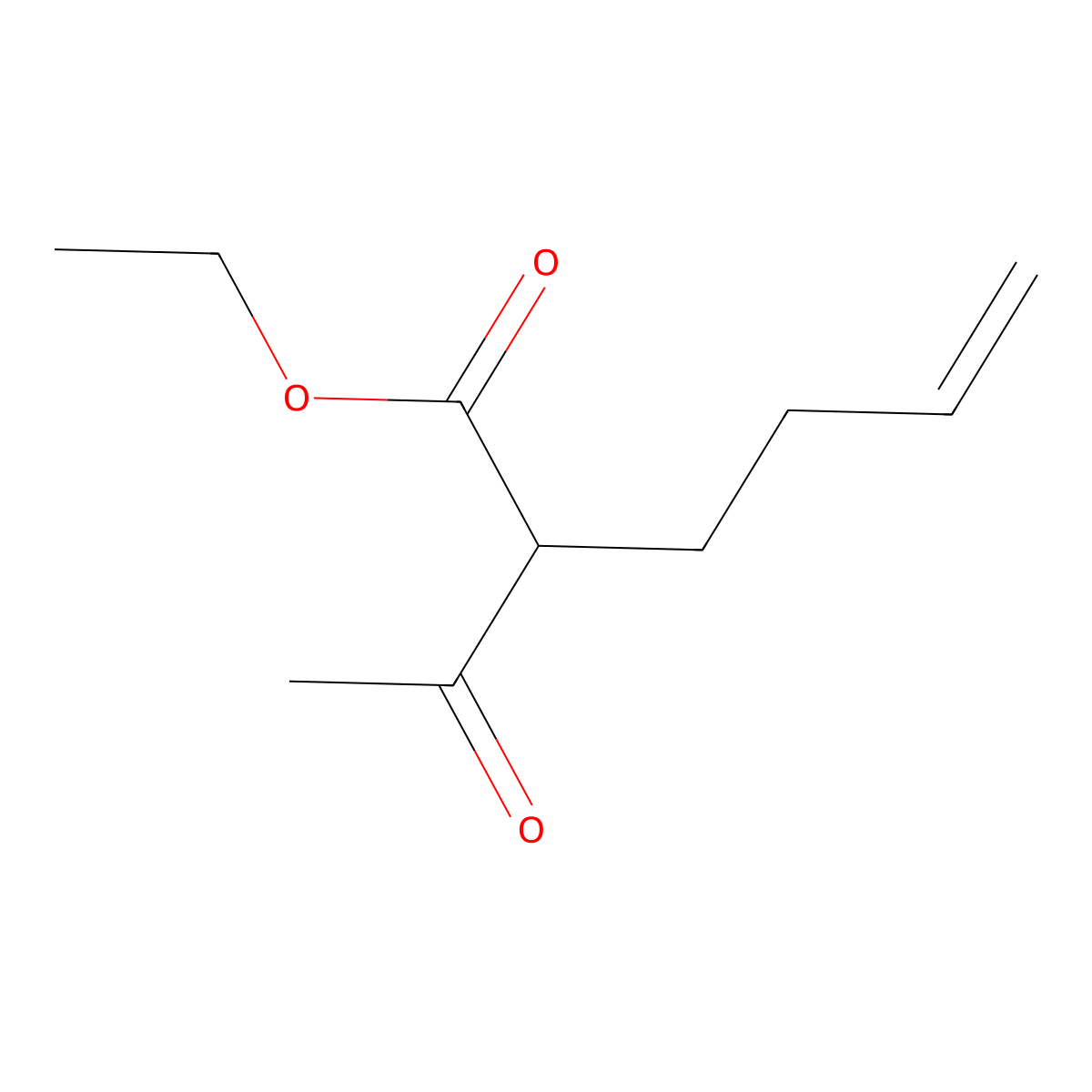 Ethyl 2-acetyl-5-hexenoate molecular structure, CAS 42185-42-2