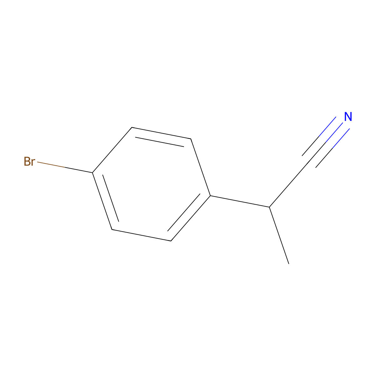 2-(4-Bromophenyl)propanenitrile molecular structure, CAS 42186-06-1