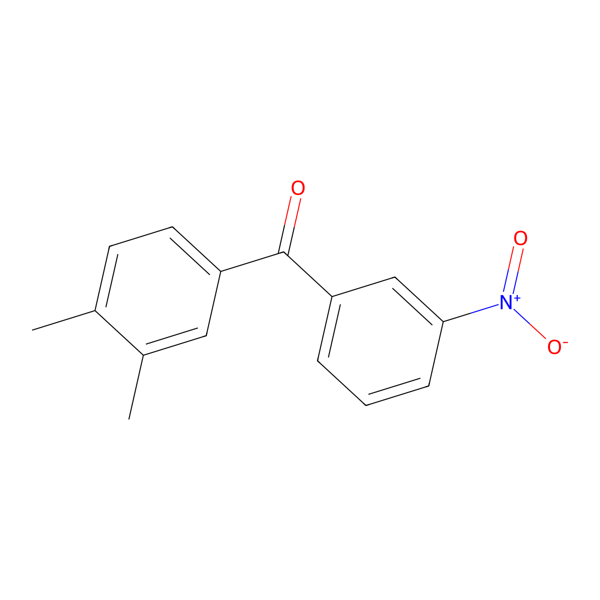 3,4-Dimethyl-3'-nitrobenzophenone molecular structure, CAS 42187-33-7