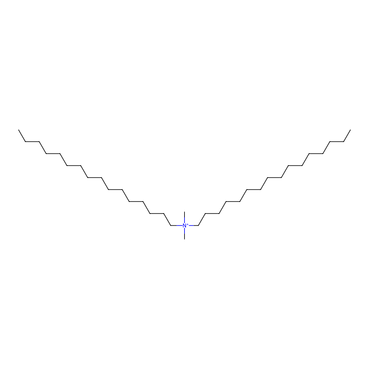 Dihexadecyldimethylammonium molecular structure, CAS 42187-36-0