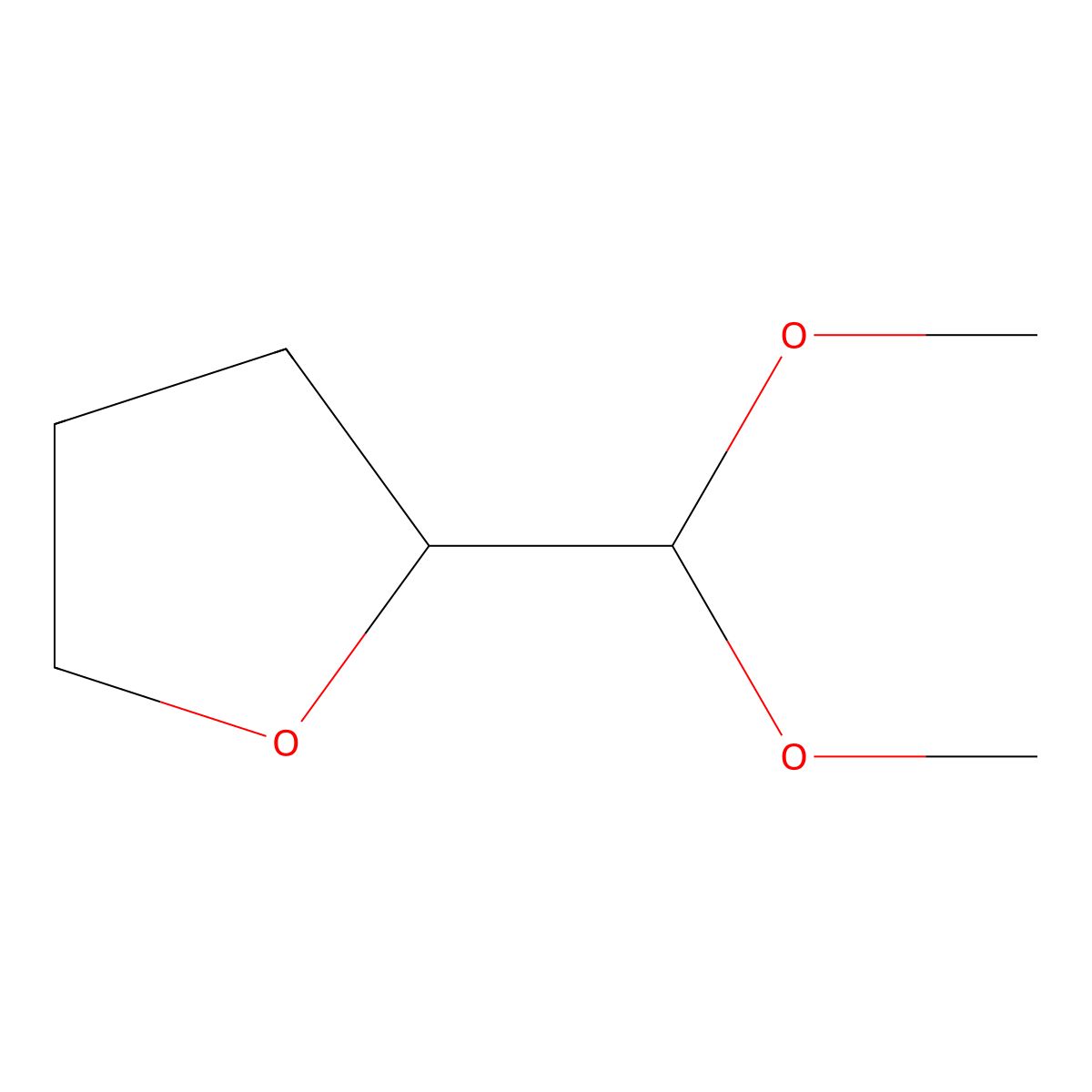 2-(Dimethoxymethyl)oxolane molecular structure, CAS 42187-43-9