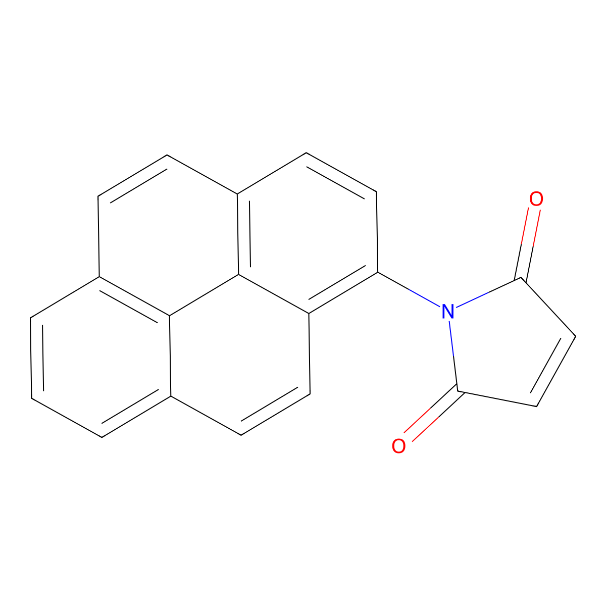 N-(1-pyrenyl)maleimide molecular structure, CAS 42189-56-0