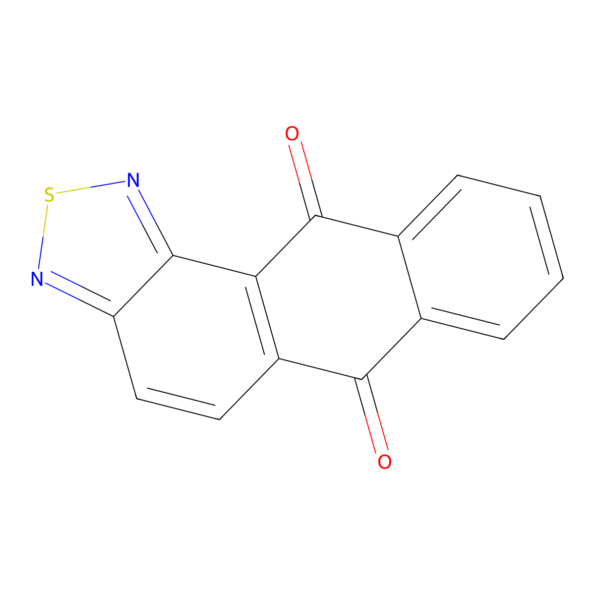 Anthra(2,1-c)(1,2,5)thiadiazole-6,11-dione molecular structure, CAS 4219-52-7