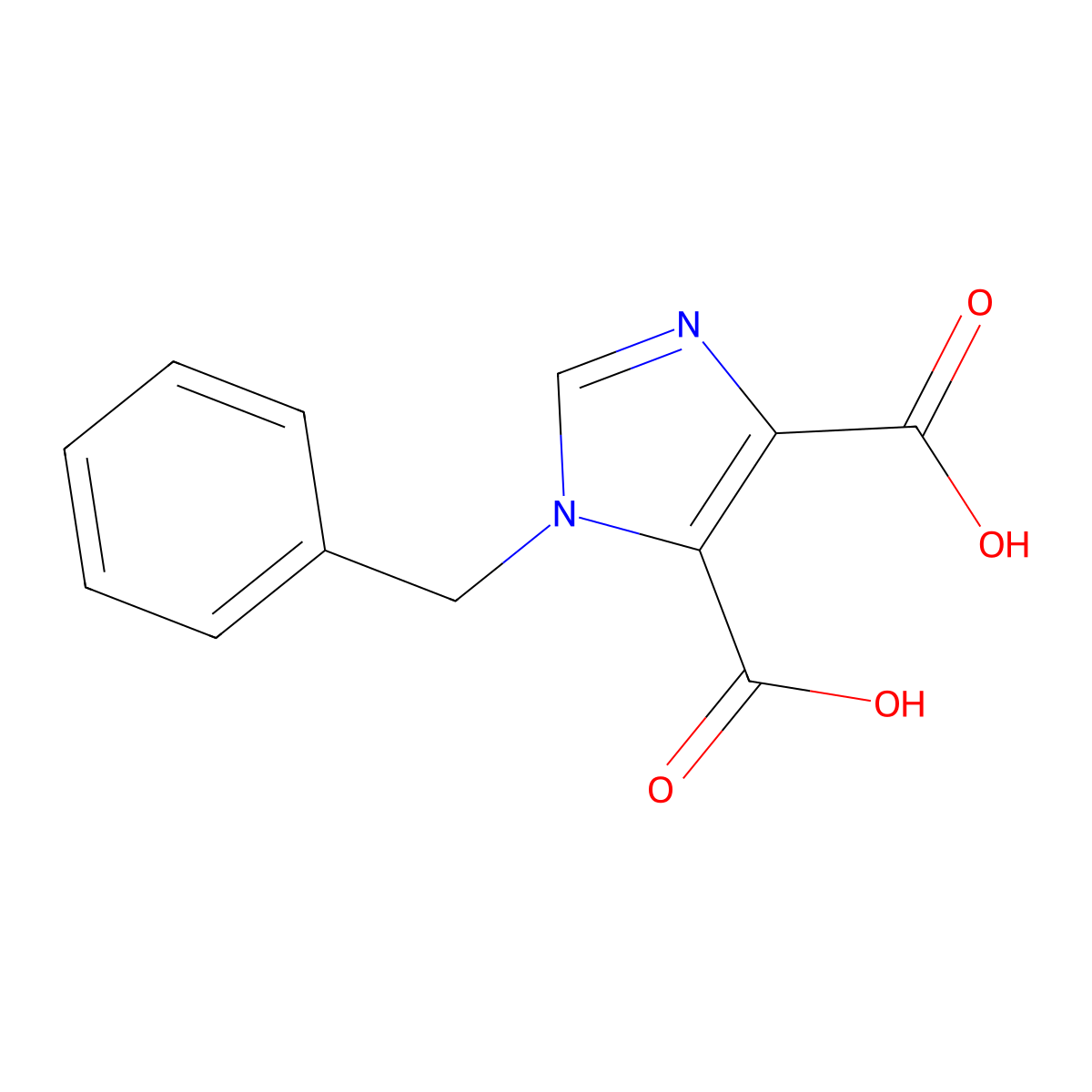 1-Benzylimidazole-4,5-dicarboxylic acid molecular structure, CAS 42190-83-0