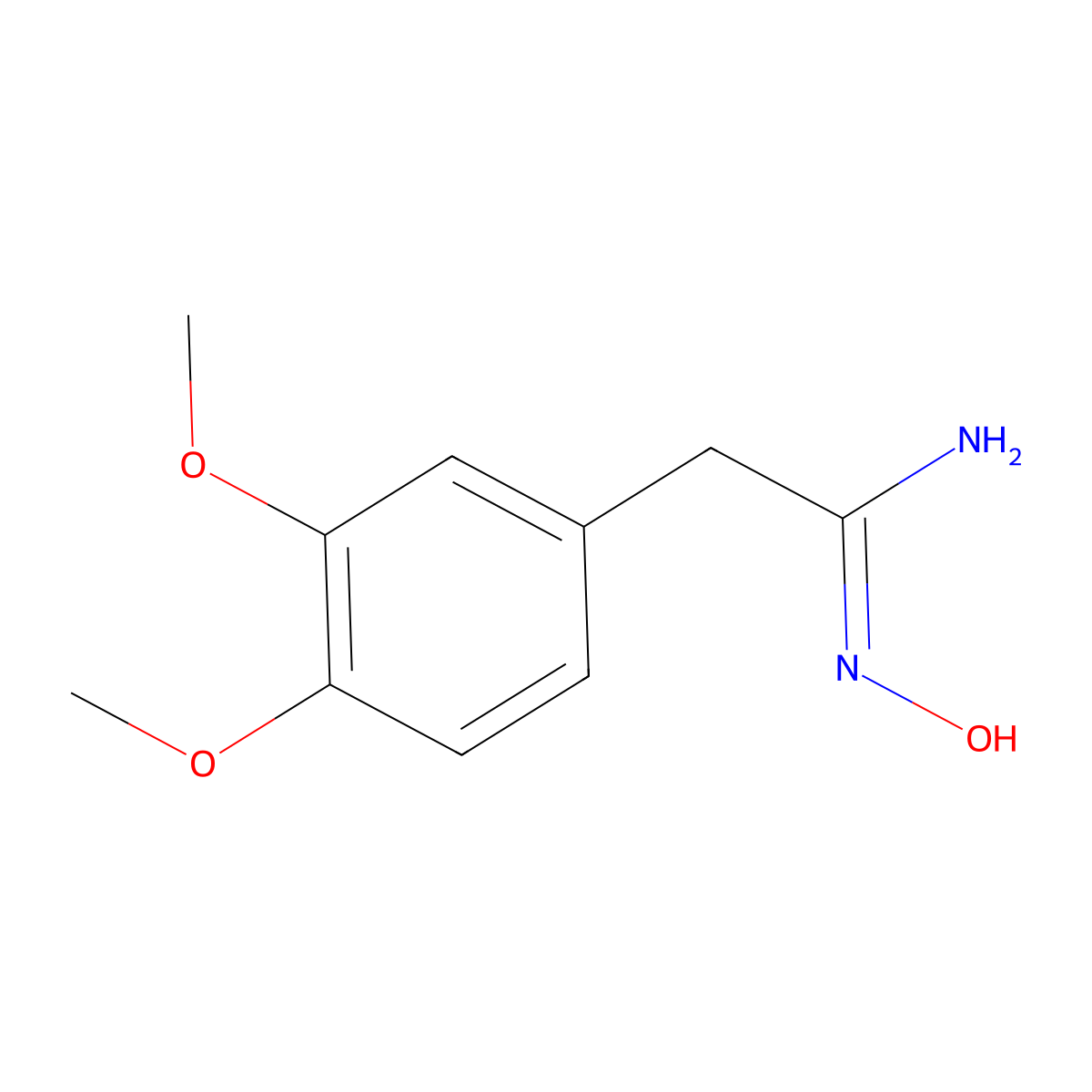 2-(3,4-Dimethoxy-phenyl)-N-hydroxy-acetamidine molecular structure, CAS 42191-48-0