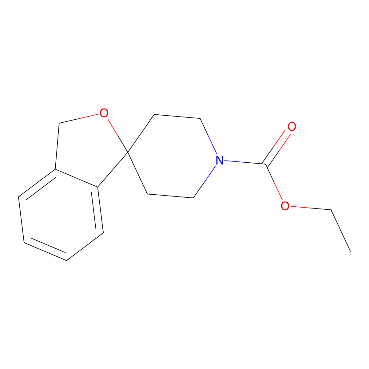 ethyl 3H-spiro[isobenzofuran-1,4'-piperidine]-1'-carboxylate molecular structure, CAS 42191-83-3