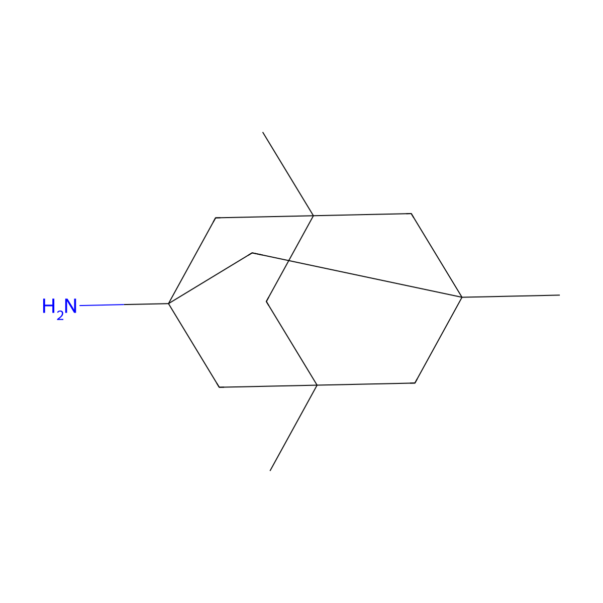 3,5,7-Trimethyl-1-adamantylamine molecular structure, CAS 42194-25-2