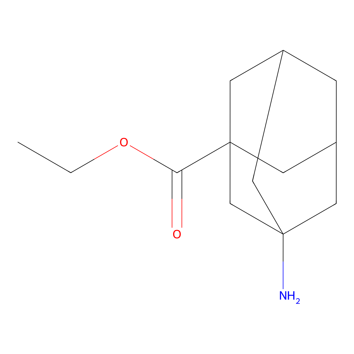 Ethyl 3-aminotricyclo[3.3.1.13,7]decane-1-carboxylate molecular structure, CAS 42194-27-4