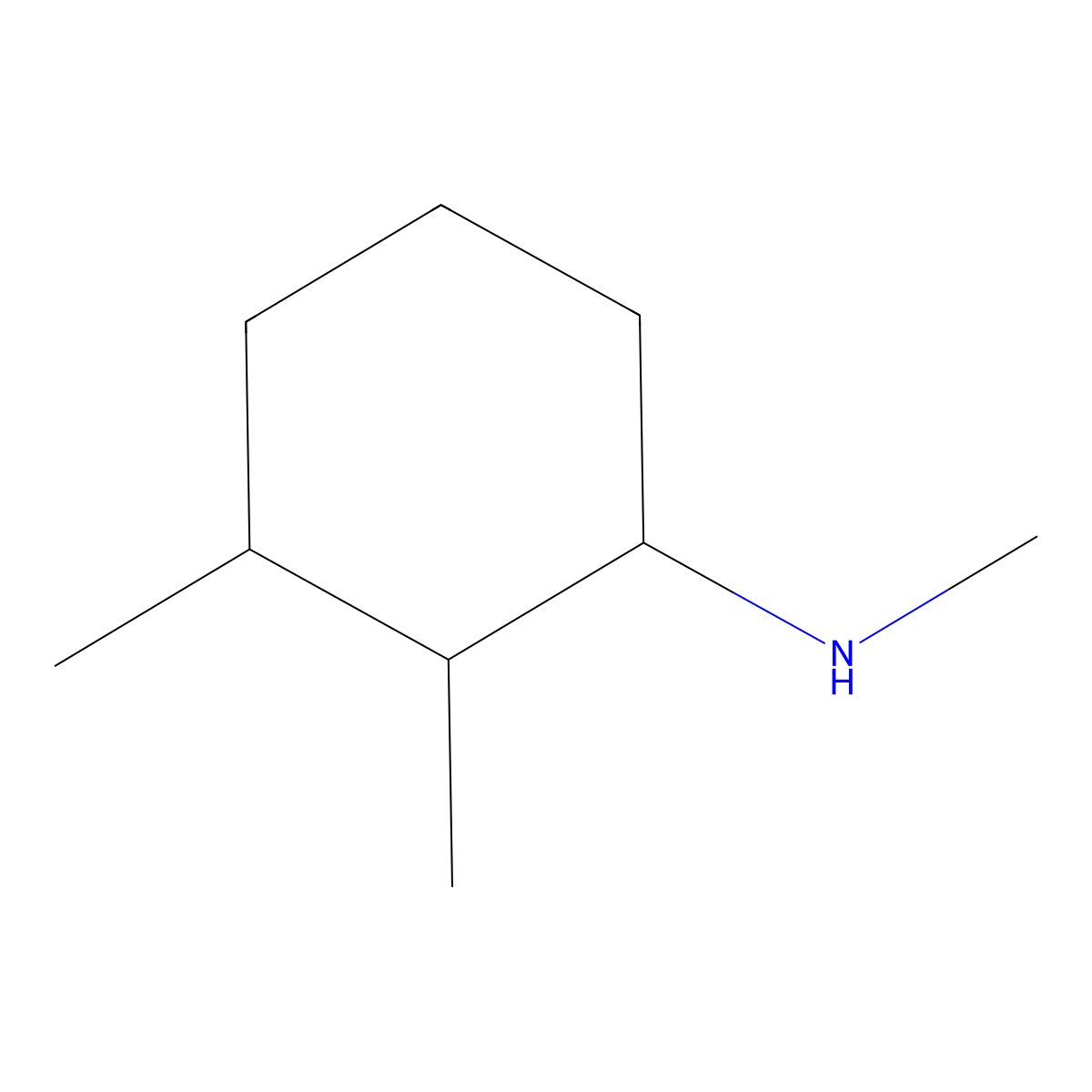 N,2,3-trimethylcyclohexanamine molecular structure, CAS 42195-94-8