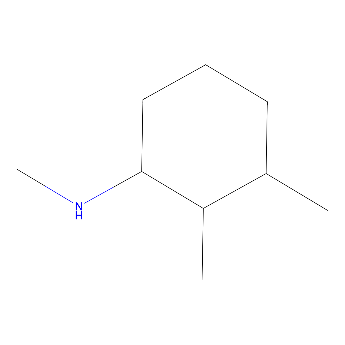 N,2,3-trimethylcyclohexanamine molecular structure, CAS 42195-94-8
