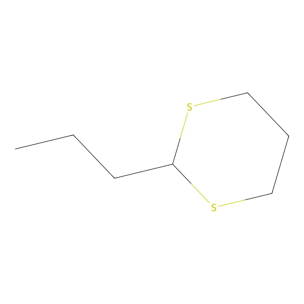 2-Propyl-1,3-dithiane molecular structure, CAS 42196-80-5