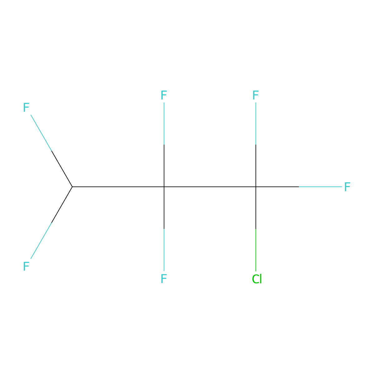 1-Chloro-1,1,2,2,3,3-hexafluoropropane molecular structure, CAS 422-55-9