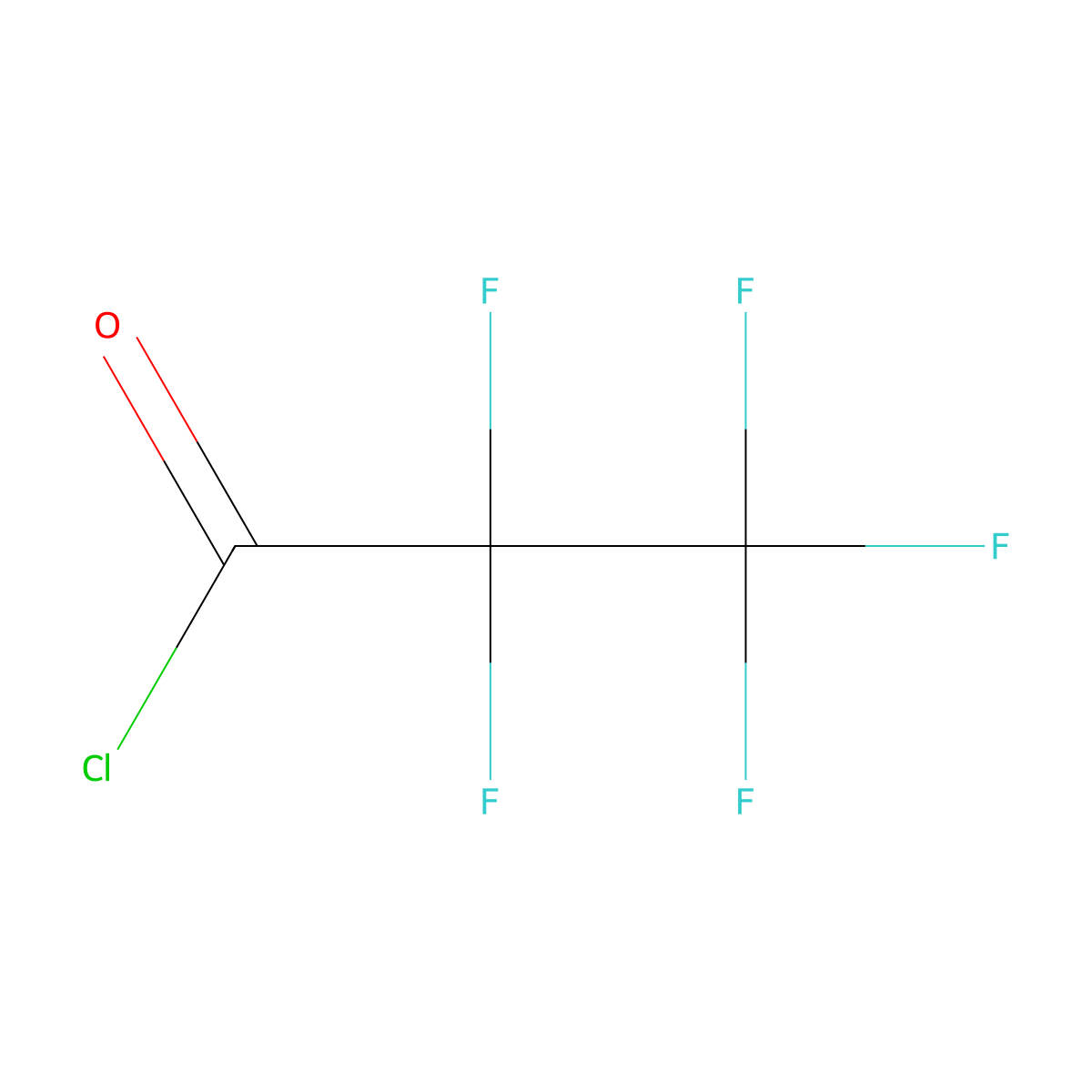 Perfluoropropionyl chloride molecular structure, CAS 422-59-3