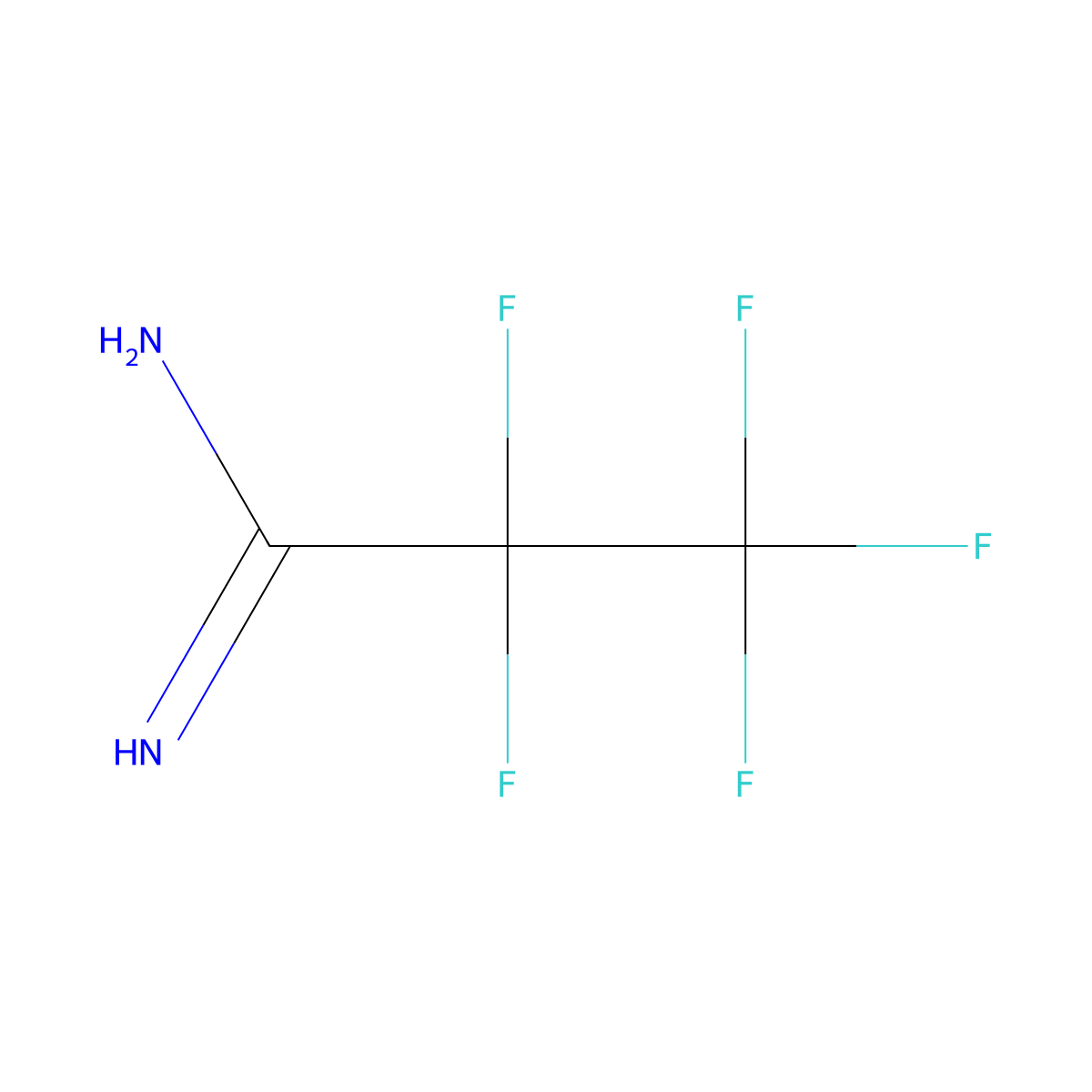 2,2,3,3,3-Pentafluoropropanimidamide molecular structure, CAS 422-62-8