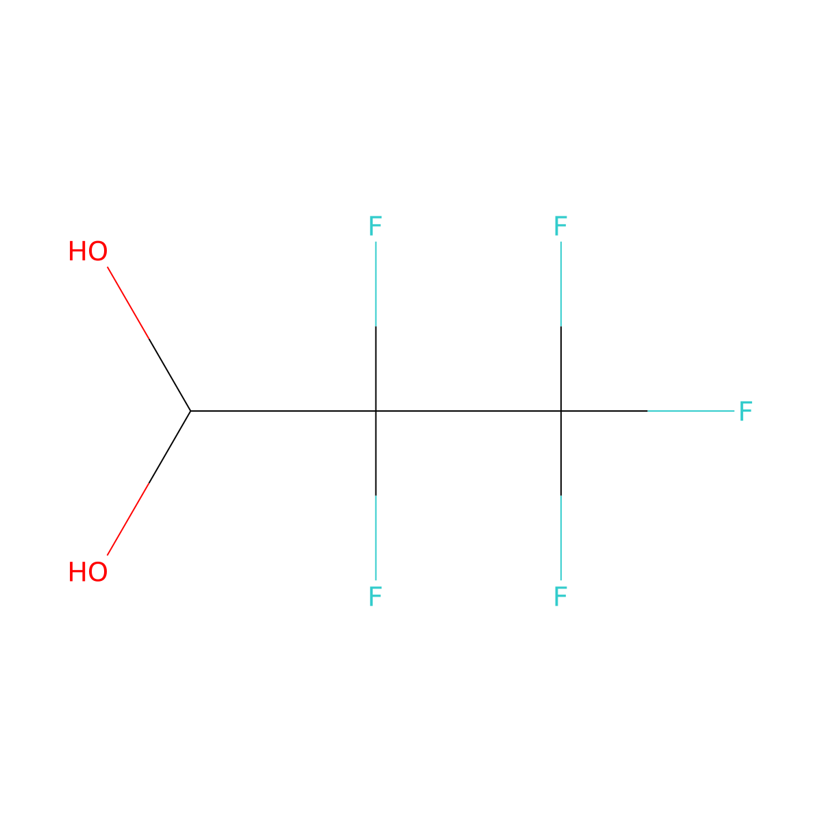 1,1-Propanediol, 2,2,3,3,3-pentafluoro- molecular structure, CAS 422-63-9