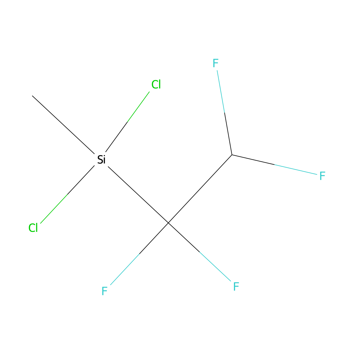 Silane, dichloromethyl(1,1,2,2-tetrafluoroethyl)- molecular structure, CAS 422-69-5