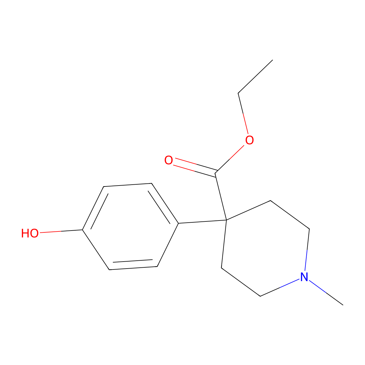 4-Hydroxymeperidine molecular structure, CAS 4220-06-8
