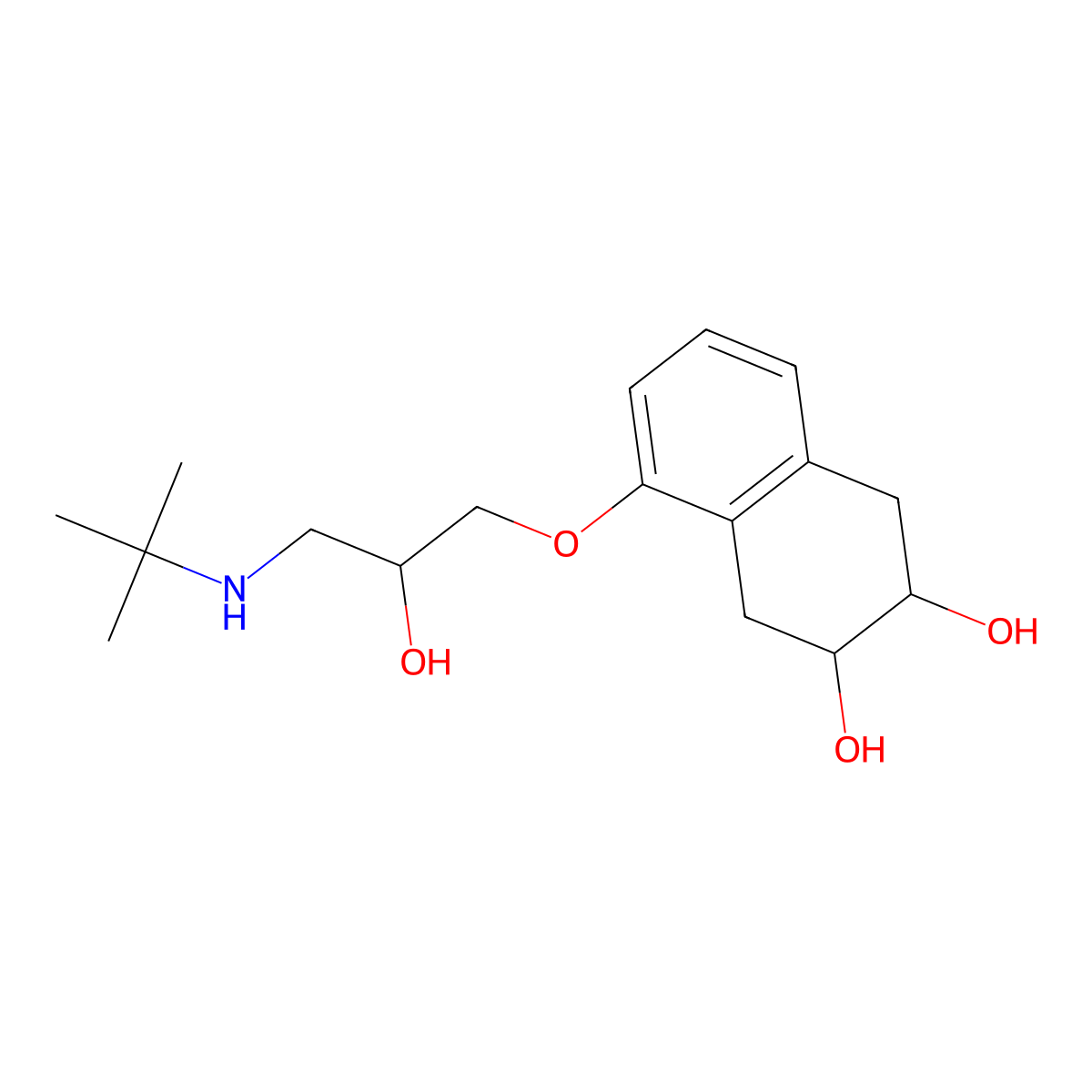 Nadolol molecular structure, CAS 42200-33-9