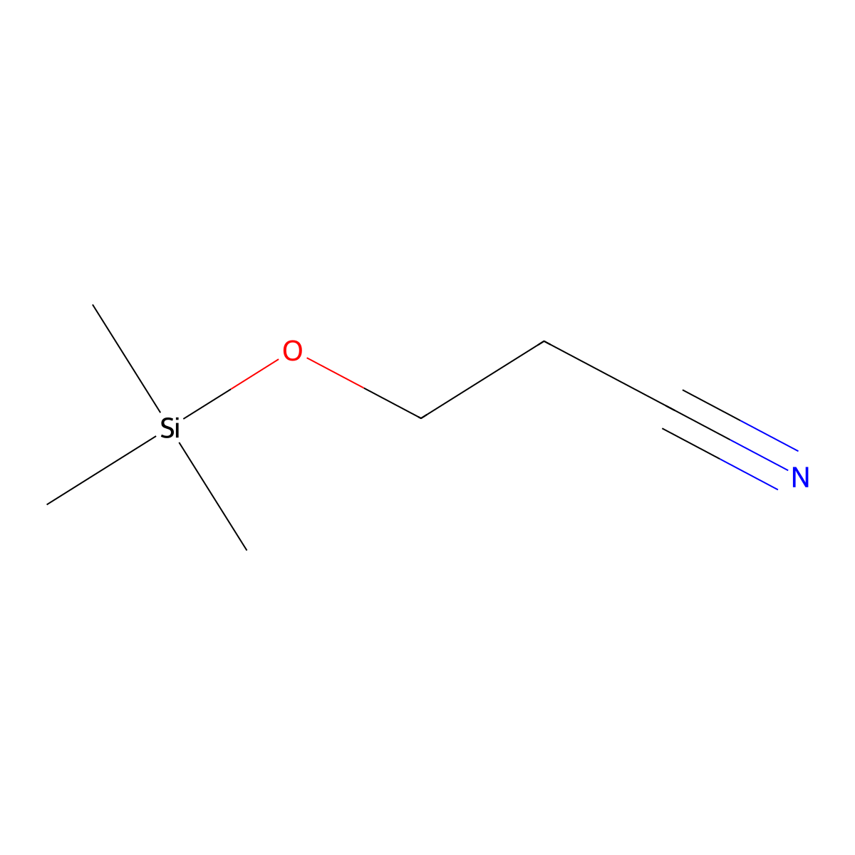 3-[(Trimethylsilyl)oxy]propanenitrile molecular structure, CAS 42202-44-8