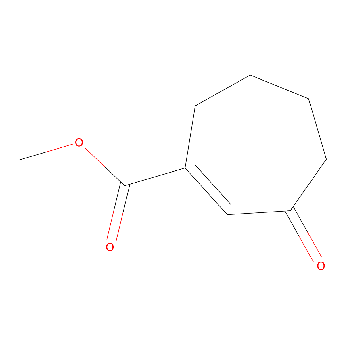 3-(Methoxycarbonyl)-2-cycloheptenone molecular structure, CAS 42205-57-2