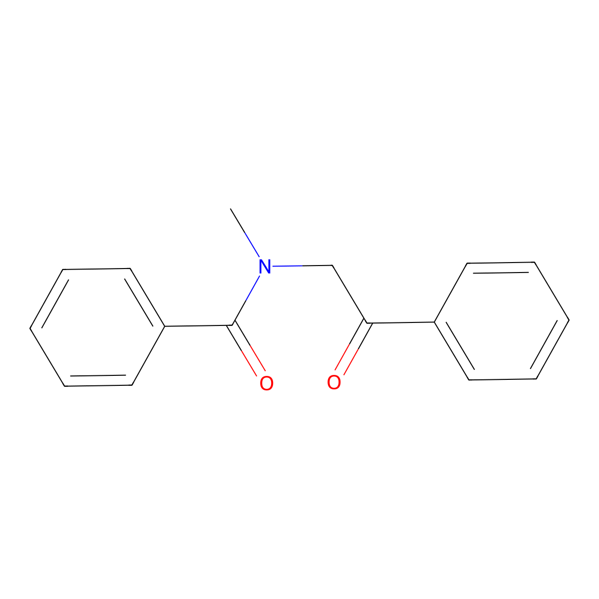 n-Methyl-n-(2-oxo-2-phenylethyl)benzamide molecular structure, CAS 42205-87-8