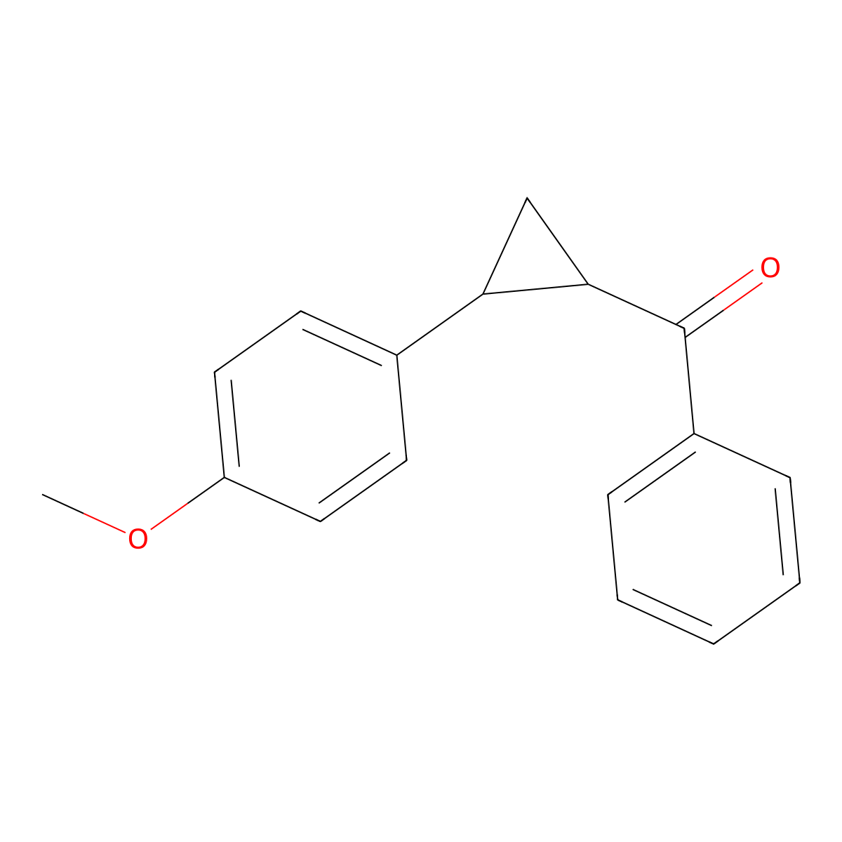 [2-(4-Methoxyphenyl)cyclopropyl](phenyl)methanone molecular structure, CAS 42205-96-9
