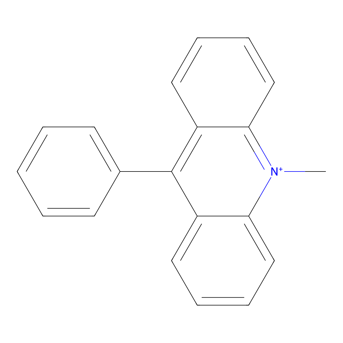 10-Methyl-9-phenylacridin-10-ium molecular structure, CAS 42206-02-0