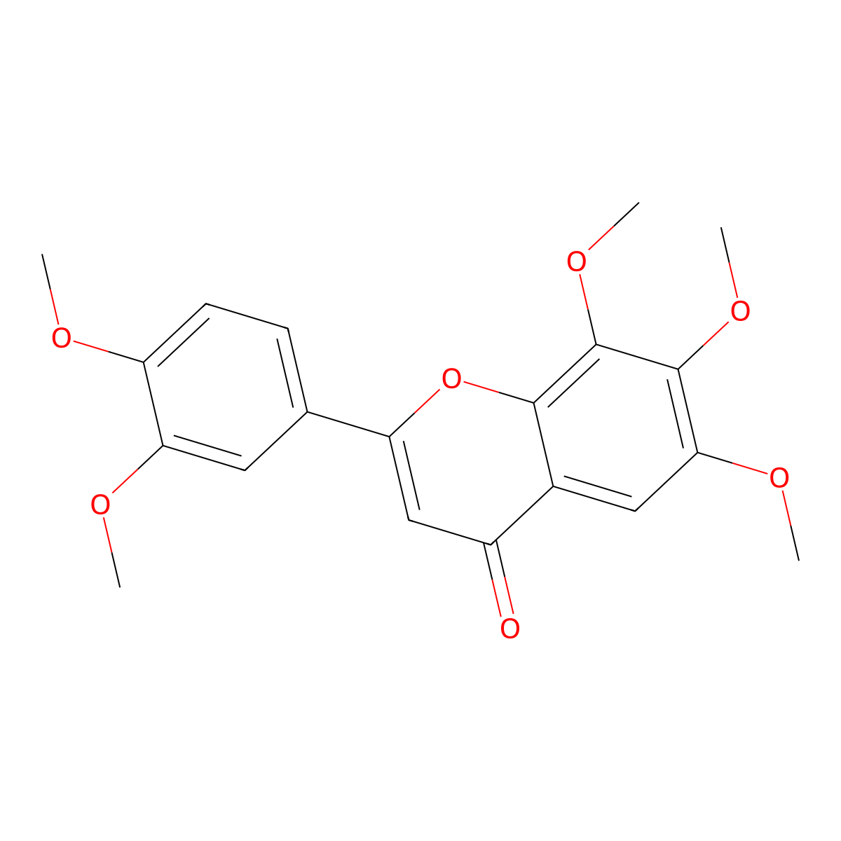5-Demethoxynobiletin molecular structure, CAS 42206-91-7
