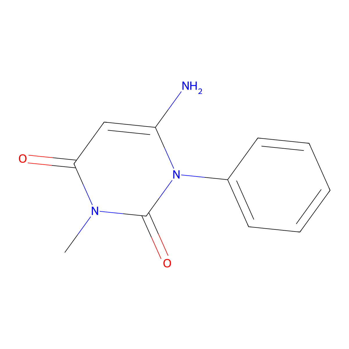 6-Amino-3-methyl-1-phenylpyrimidine-2,4(1H,3H)-dione molecular structure, CAS 42212-19-1
