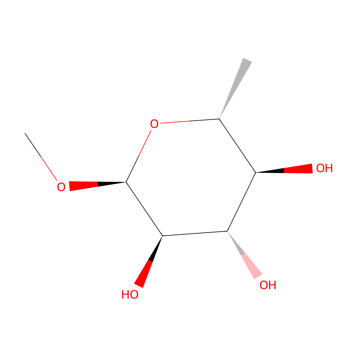 Methyl 6-deoxy-alpha-D-glucopyranoside molecular structure, CAS 42214-11-9