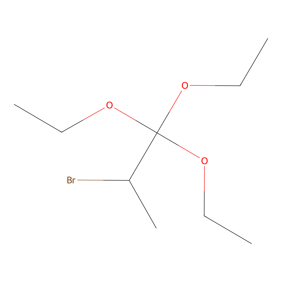 2-Bromo-1,1,1-triethoxypropane molecular structure, CAS 42216-95-5