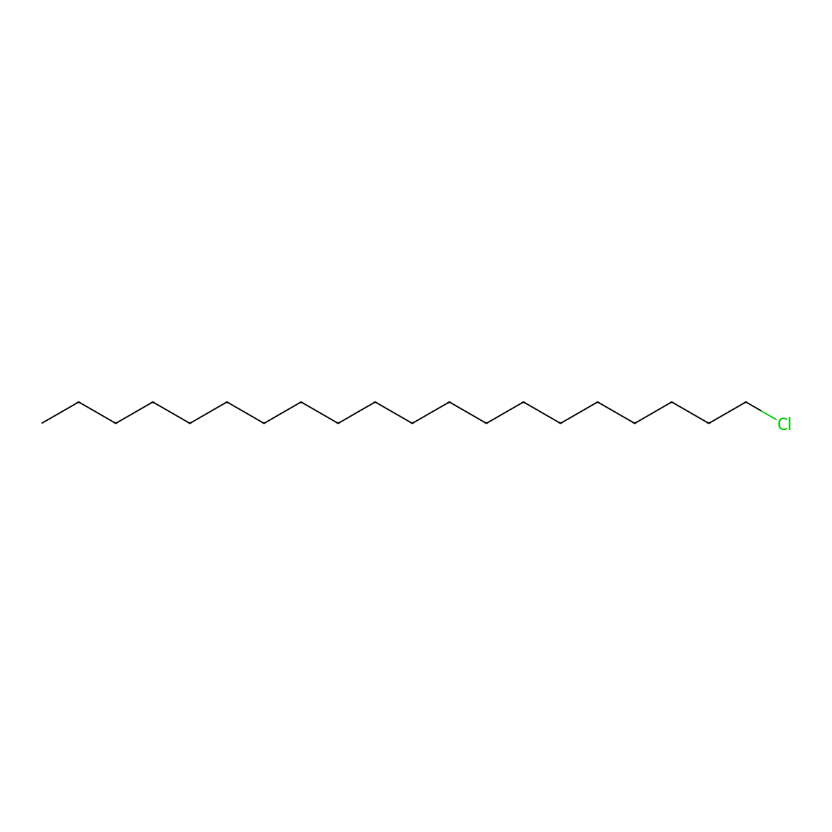 Chloroicosane molecular structure, CAS 42217-02-7